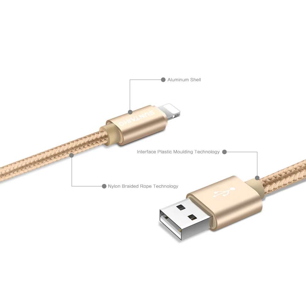 USB кабель для iPhone X USB кабель [3-Pack] 1 м/2 м/3 м, Suntaiho нейлоновый USB кабель 5 в 2,1 кабель для быстрой зарядки для iPhone 8 7 6 5 S Plus