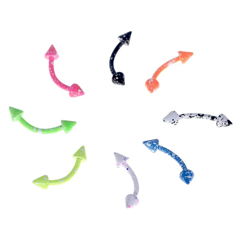 8 шт./упак. цветной перстень из нержавеющей стали для бровей носа губ кольцо