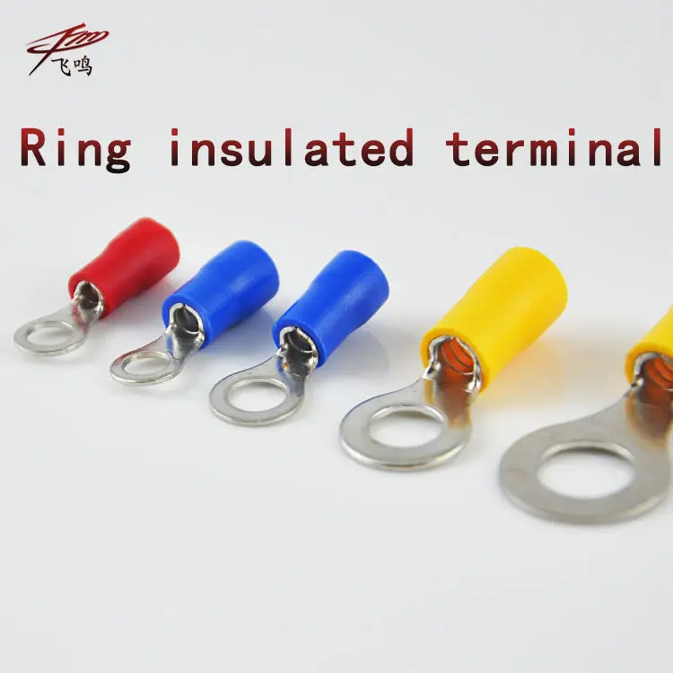 100 шт. фотоэлектрические кольцевые клеммы стандарта 16 14|connector awg|insulated ring terminalsring