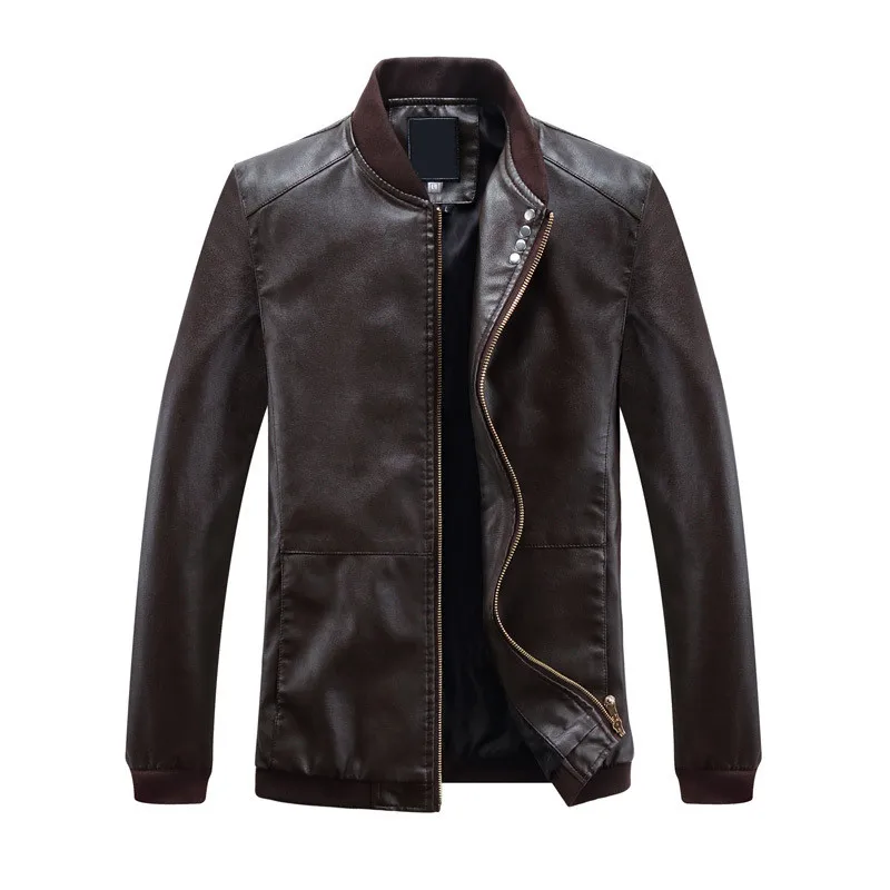 MRMT 2022 Brand New Men's Jackets Baseball Collar Overcoat for Male Youth Casual PU Leather Jacket Outer Wear Clothing Garment | Мужская