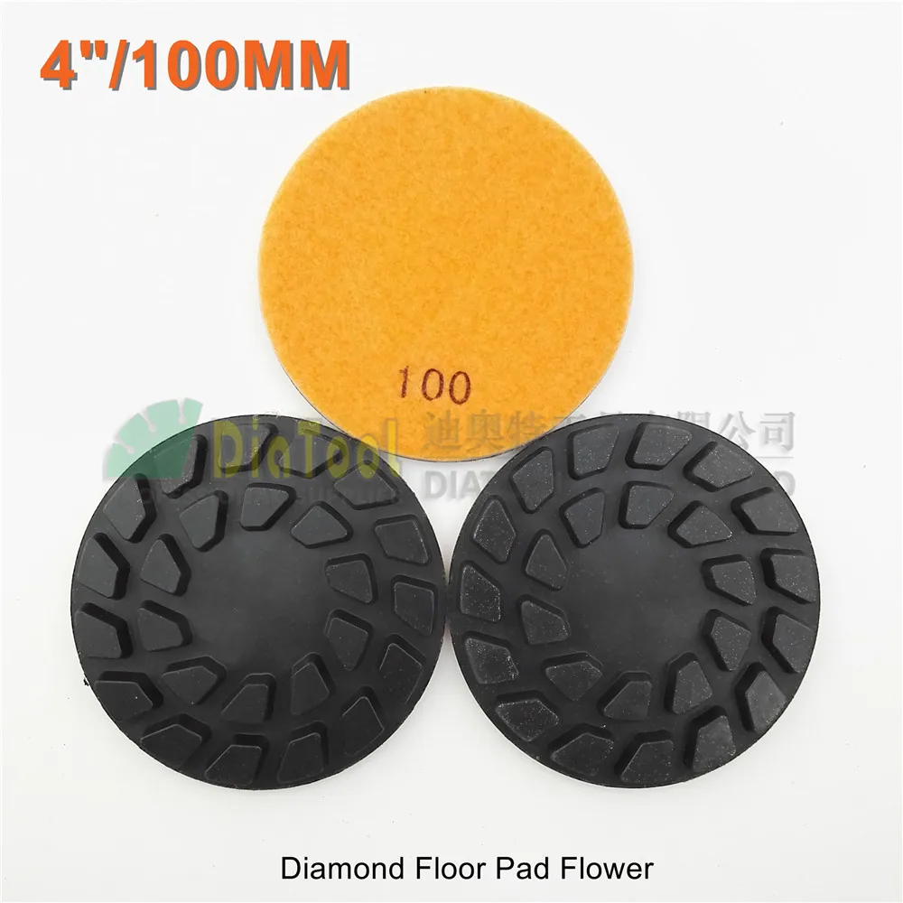 

DIATOOL 12pcs 100mm diamond floor sanding disc Flower 4" Resin bond diamond floor polishing pads