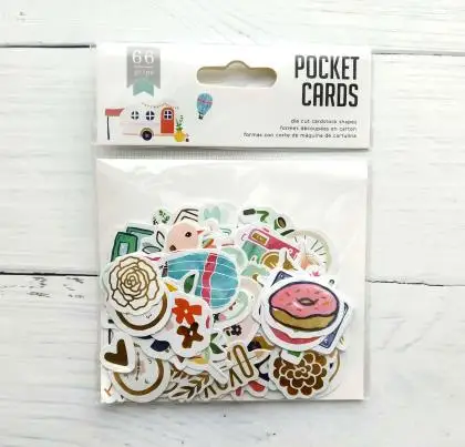 66pcs Midodo позолоченная цветная тематическая коллекция, картонная бумага для скрапбукинга, планировщик, Декор, сделай сам, альбом, ремесло - Цвет: 66pcs