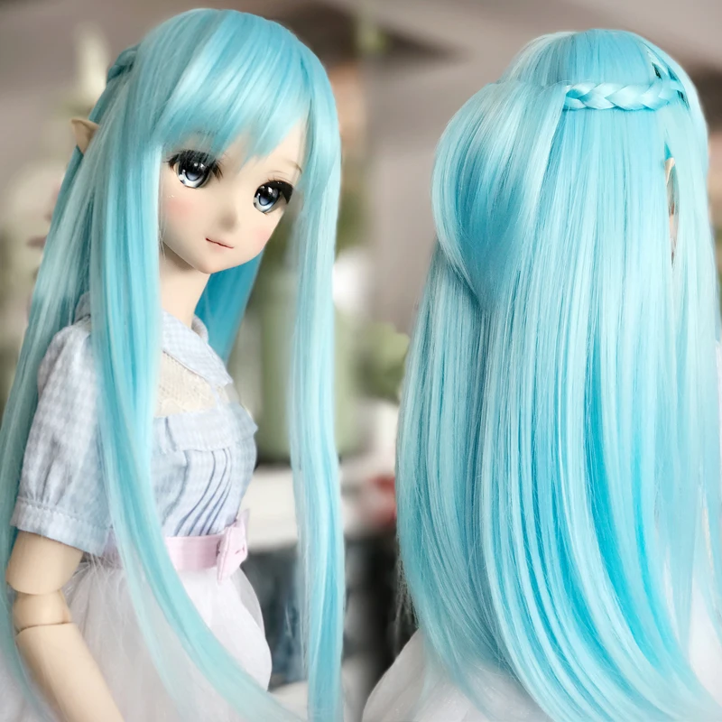 Косплей 22 23 см меч искусство онлайн Юки Асуна Cos синий парик 1/3 BJD SD DD кукла