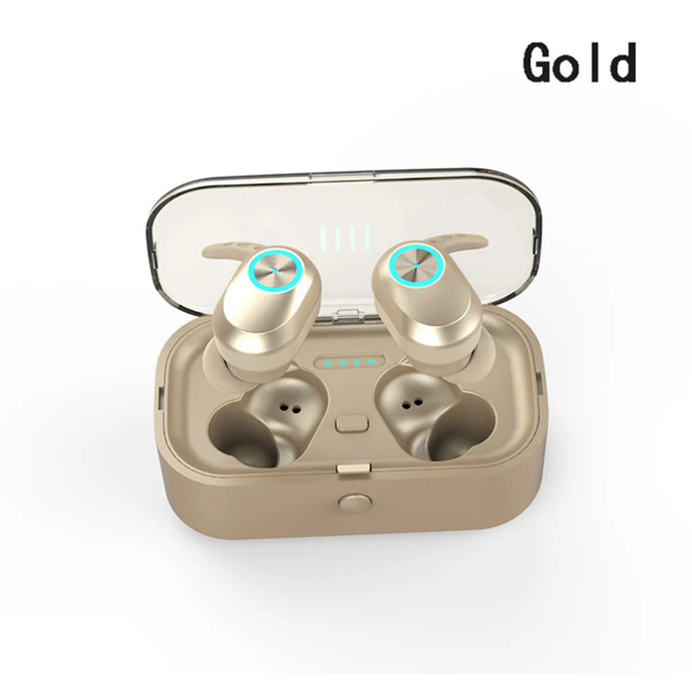 T1 Pods Gold T1 стручки наушники-вкладыши TWS с Беспроводной Bluetooth наушники 5,0 гарнитуры Стерео Беспроводной Handsfree игровой мини спортивные bluetooth-гарнитуры - Цвет: T1 Pods Gold