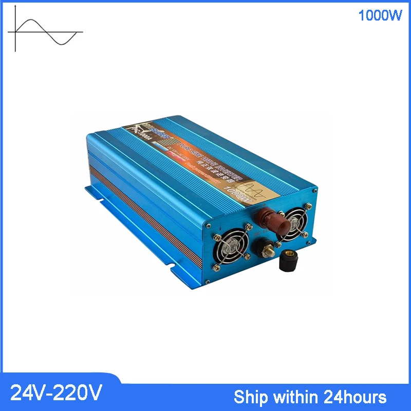 DC24V 1000 Вт синусоидальный солнечный инвертор/24 В 220 в автомобильный инвертор 50 Гц