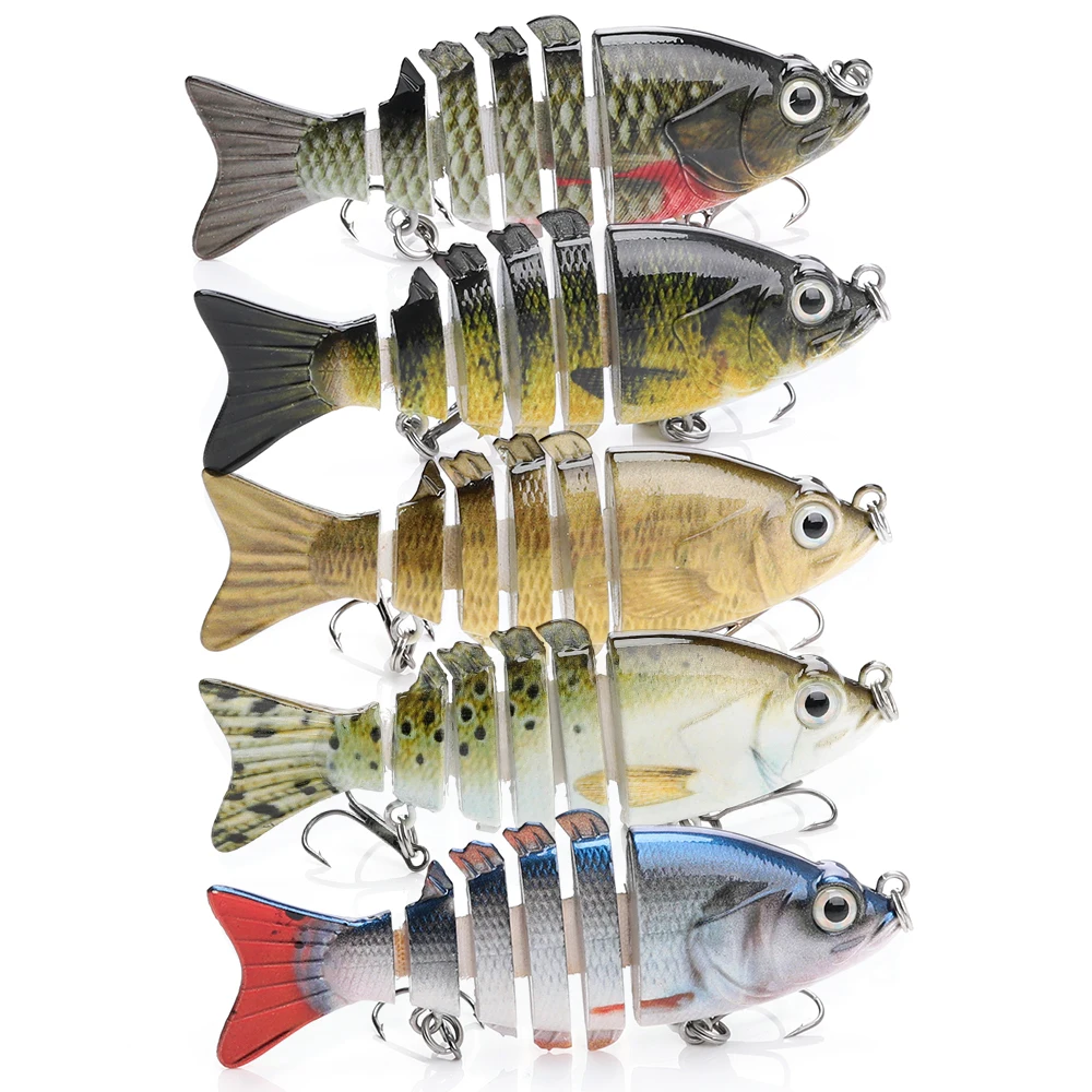 TREHOOK 8 см 10 г Мульти соединенная Swimbait Щука Jerkbaits рыболовные приманки Воблеры
