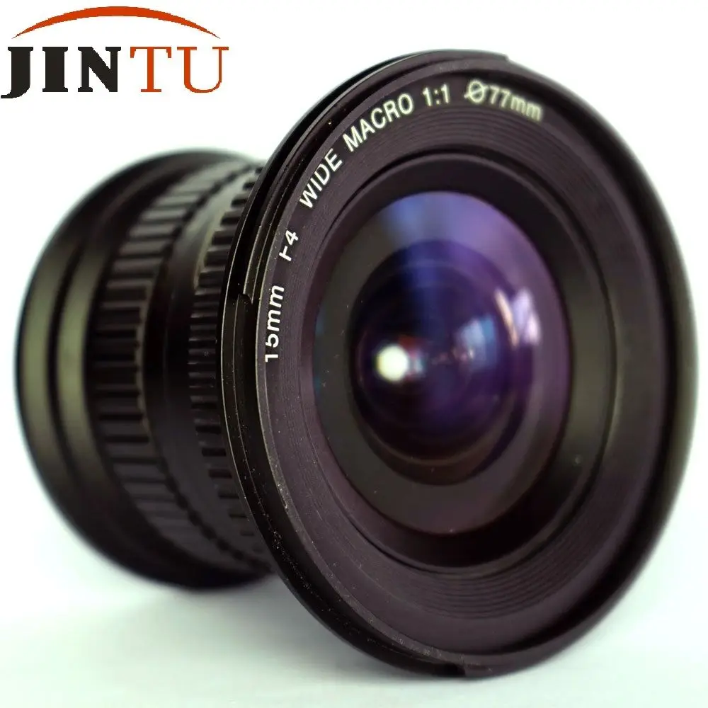 JINTU 15mm f/4,0 F4 Широкий формат макро объектив "рыбий глаз" для цифровых зеркальных фотокамер NIKON Камера D7100 D7000 D5100 D5200 D3400 D3200 D90 D80