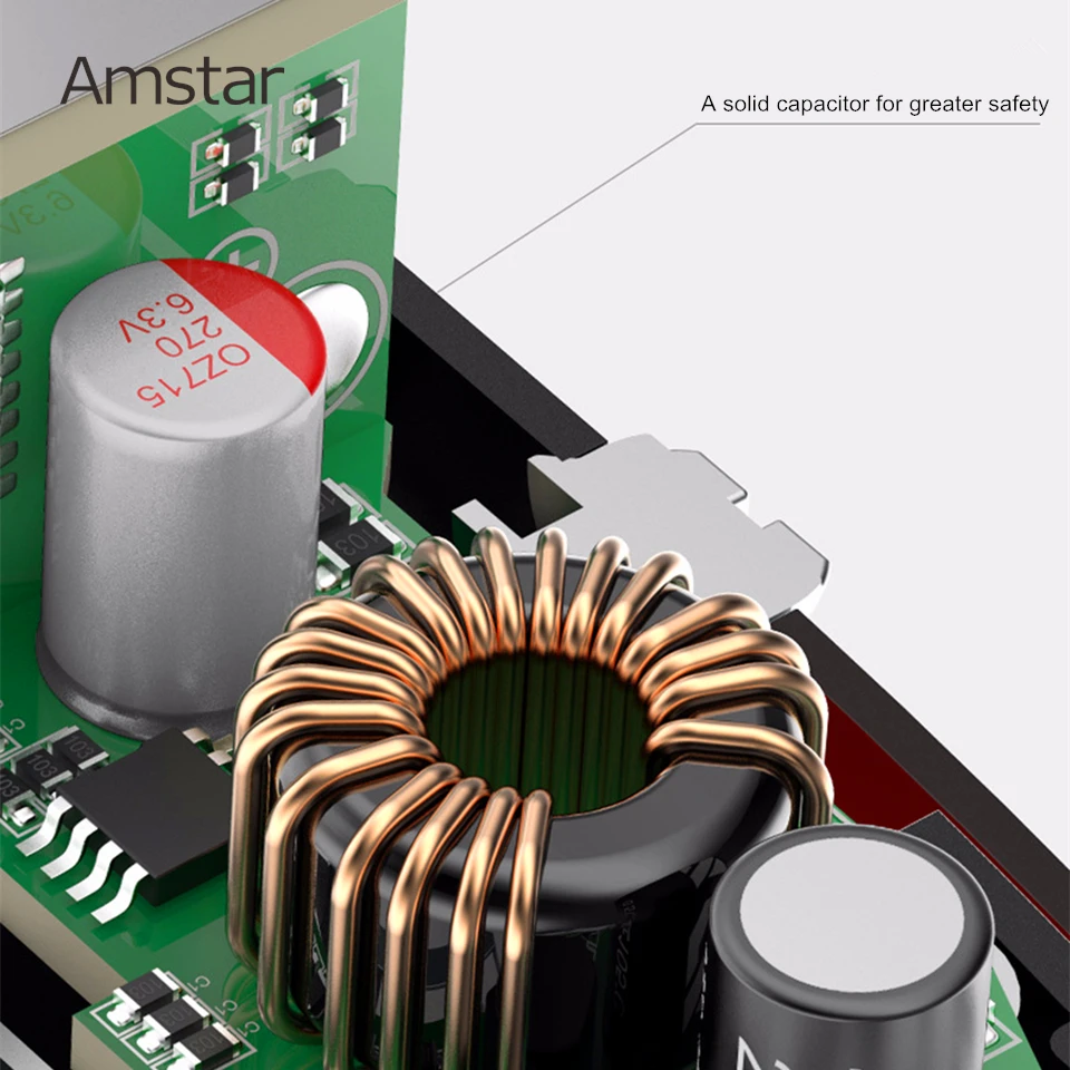 Amstar Dual USB Mini Автомобильное зарядное устройство адаптер 4.8A металлический
