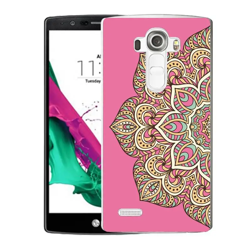 Qmswei ТПУ прозрачный телефон чехол для LG K3 K4 K5 K8 Мандала Флора роспись Дизайн siliconesoft