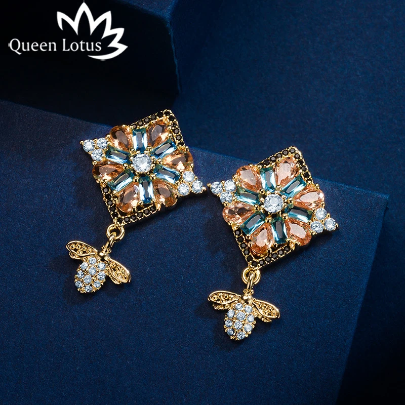 Женские массивные серьги Queen Lotus подвески с v образным вырезом ювелирные изделия