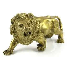Красивая бронзовая латунная Статуэтка Лев 5 ''(дюймы)|lion figurine|lion statuelion bronze |