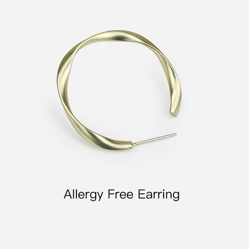 Женские сережки кольца GWACC круглые с искажением 2019|Серьги-кольца| |