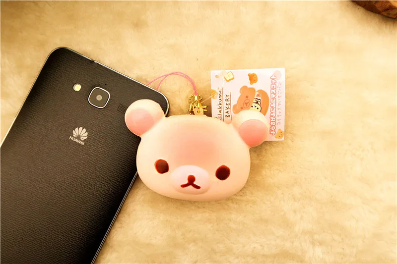 Decocase 1 шт. Kawaii японское аниме мягкий медленно поднимающийся брелок еда пекарня хлеб булочка тост медведь овца Шиба собака Телефон ремешок с подвеской