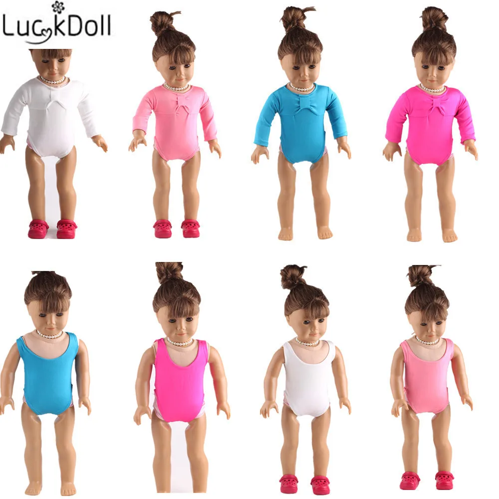 LUCKDOLL розовый синий красный белый костюм подходит для 18-дюймовых американских
