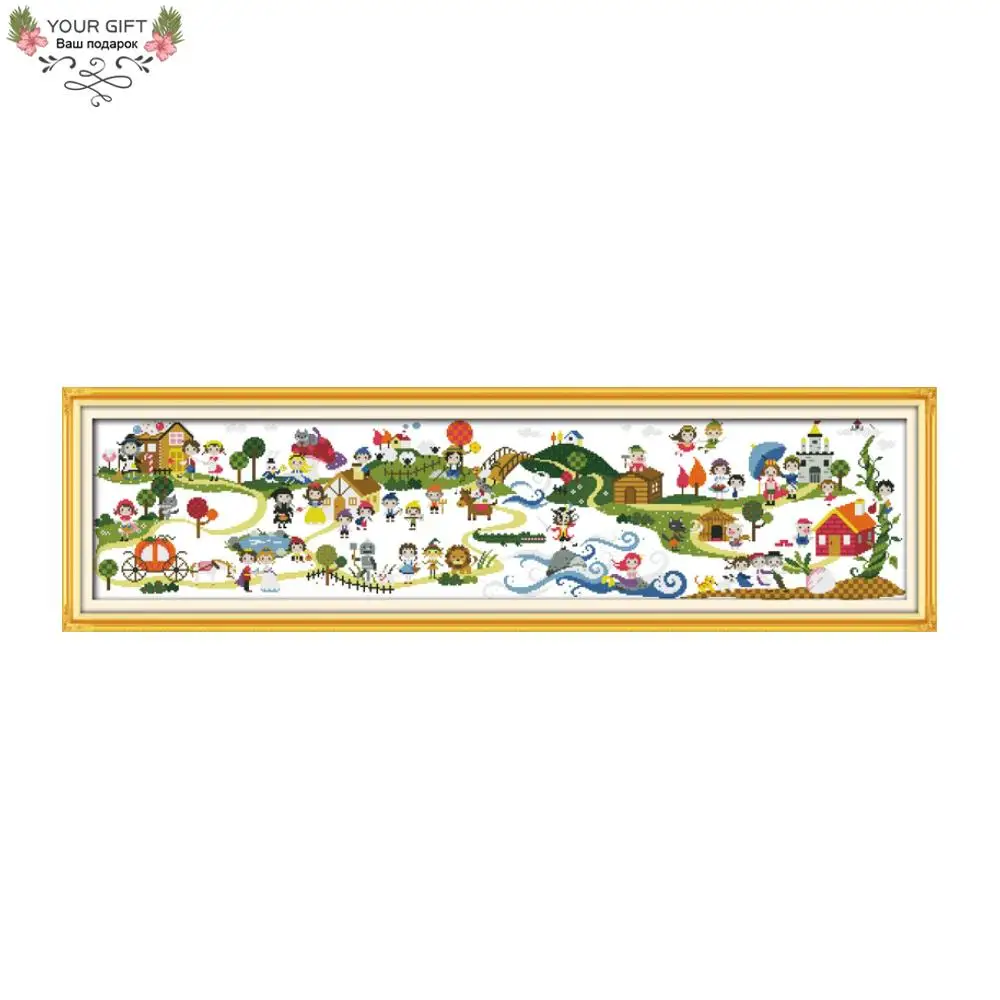 

Joy Sunday C140 14CT 11CT Counted and Stamped Home Decoration Children's Playground Cross Stitch Needlepoint diy Set