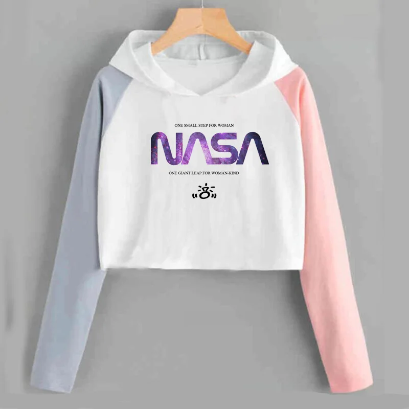 IMMA NEED SPACE Короткая Толстовка Ariana Grande Thank U Next Sweetener Imagine худи укороченный длинный рукав женская повседневная одежда - Цвет: 5
