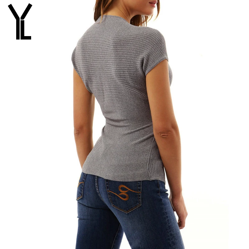 

2017 Women T-Shirt V Neck Fashion New Style Casual Slim Short-Sleeved T-Shirt Solid Regular Summer T-Shirt Plus Size