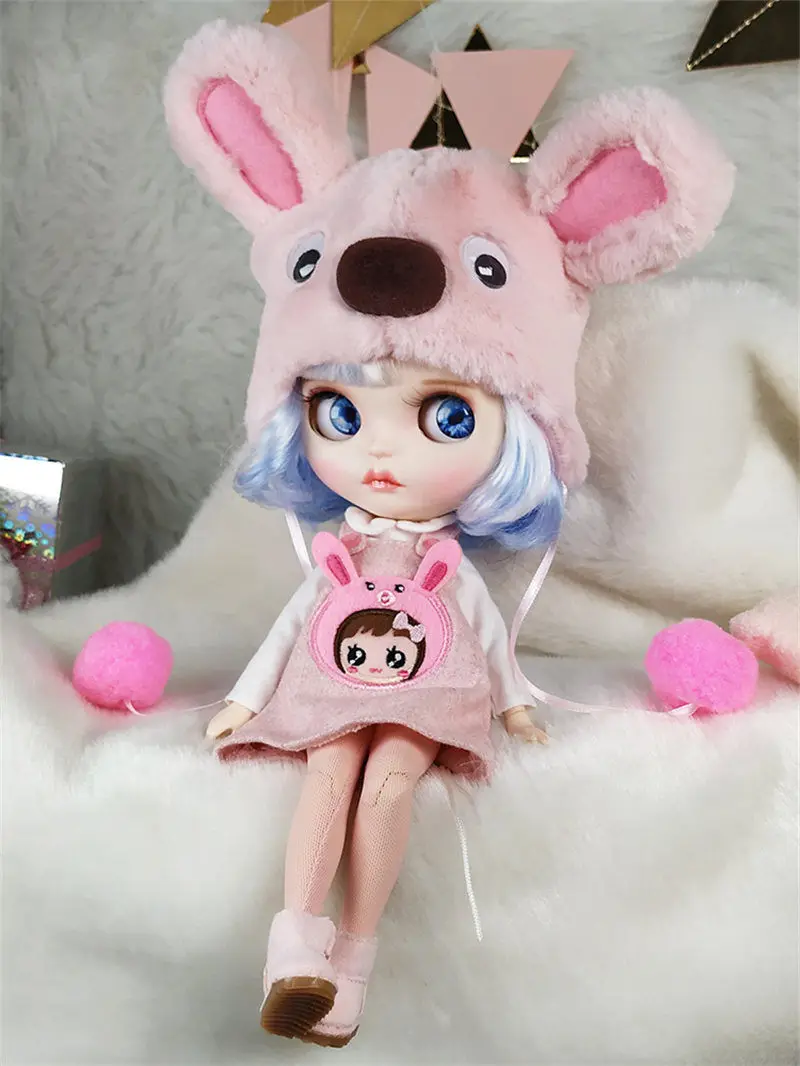Лучший популярный 1/6 Blyth кукла с голубым и белым цветом короткие волосы подходит для DIY Изменить игрушка BJD для девочек