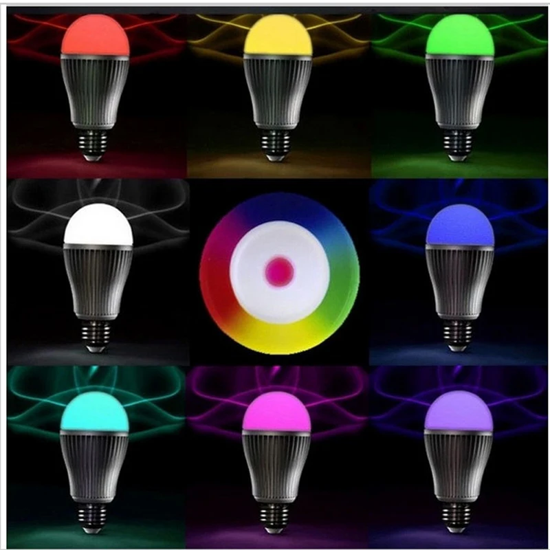 4 шт. с регулируемой яркостью Mi Light GU10 E27 светодиодная лампа Вт 6 9 MiLight RGB