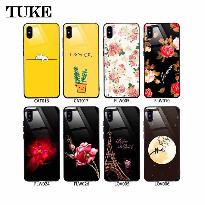 Tempered Glass Cover For Xiaomi Redmi Note 7 Pro 5 Colorful Phone Case Mi 9 Play MAX 3 Mix 2S 2 TPU Bumper PC Coque | Мобильные