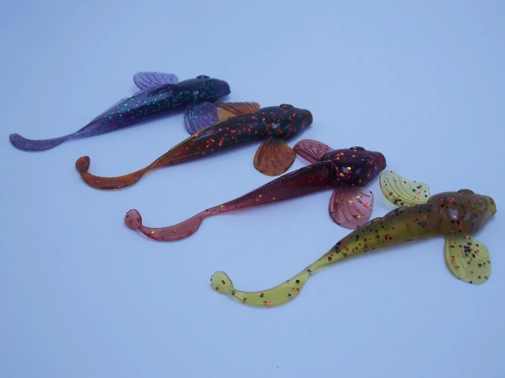 CATCHSIF 4 г 10 см Игра В раннюю весну грязи 4 цвета 24 шт. Sculpin мягкие рыболовные приманки