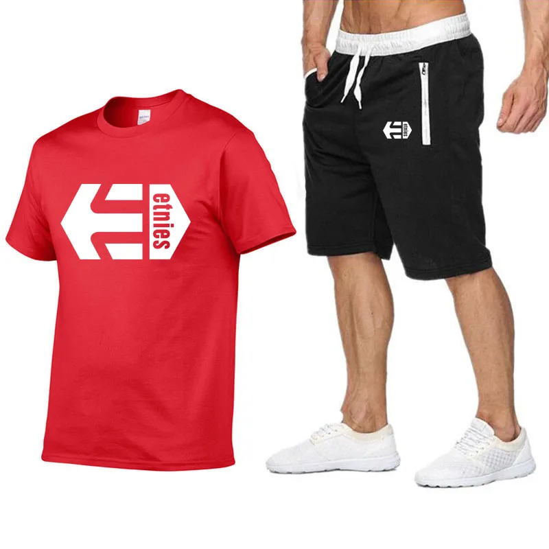 Последняя модель Etnies Мужская Повседневная футболка тренажерные залы фитнес