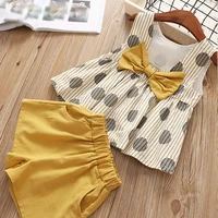2022 summer sleeveless vestshorts 2pcs baby girl clothes children suit kids clothes girl set for 2 6 years