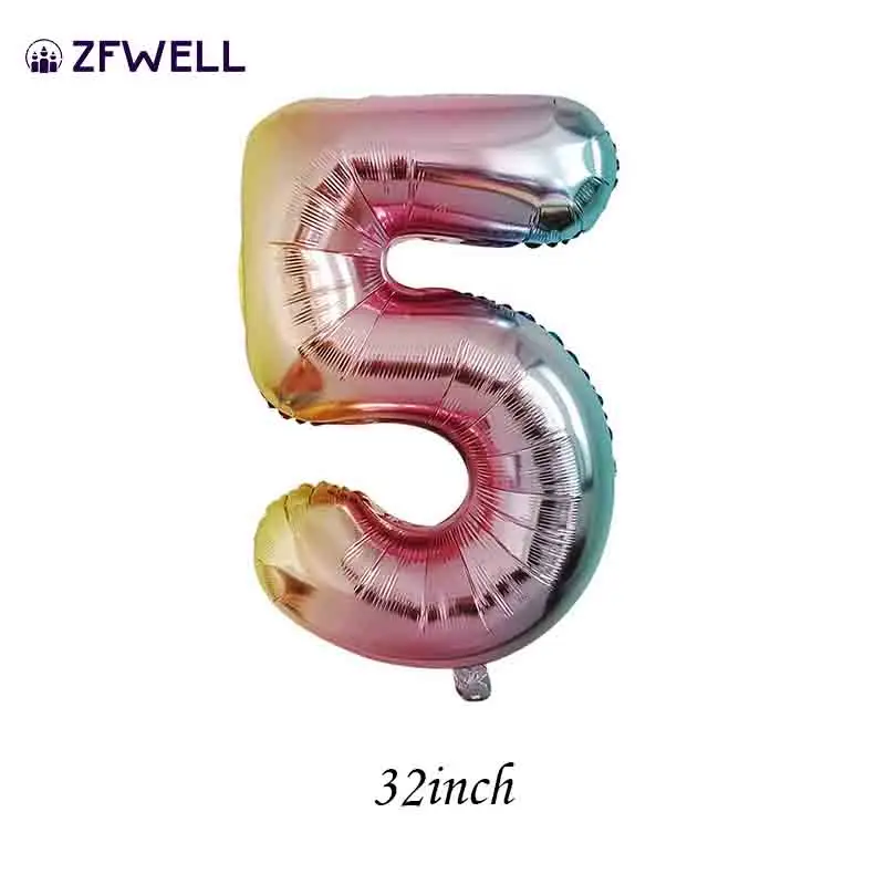 ZFWELL 32 дюймов алюминиевая пленка градиентный цифровой Воздушный шар День