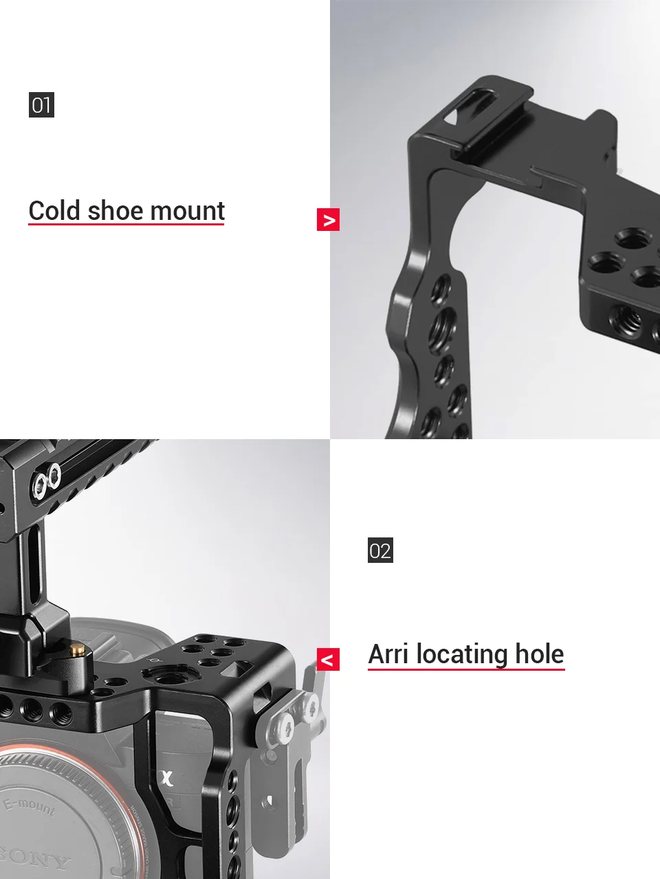 SmallRig a7iii a7riii камера клетка комплект для sony A7RIII/A7III клетка с ручкой Nato+ двойные Шаровые Головки удлинитель комплект-2103