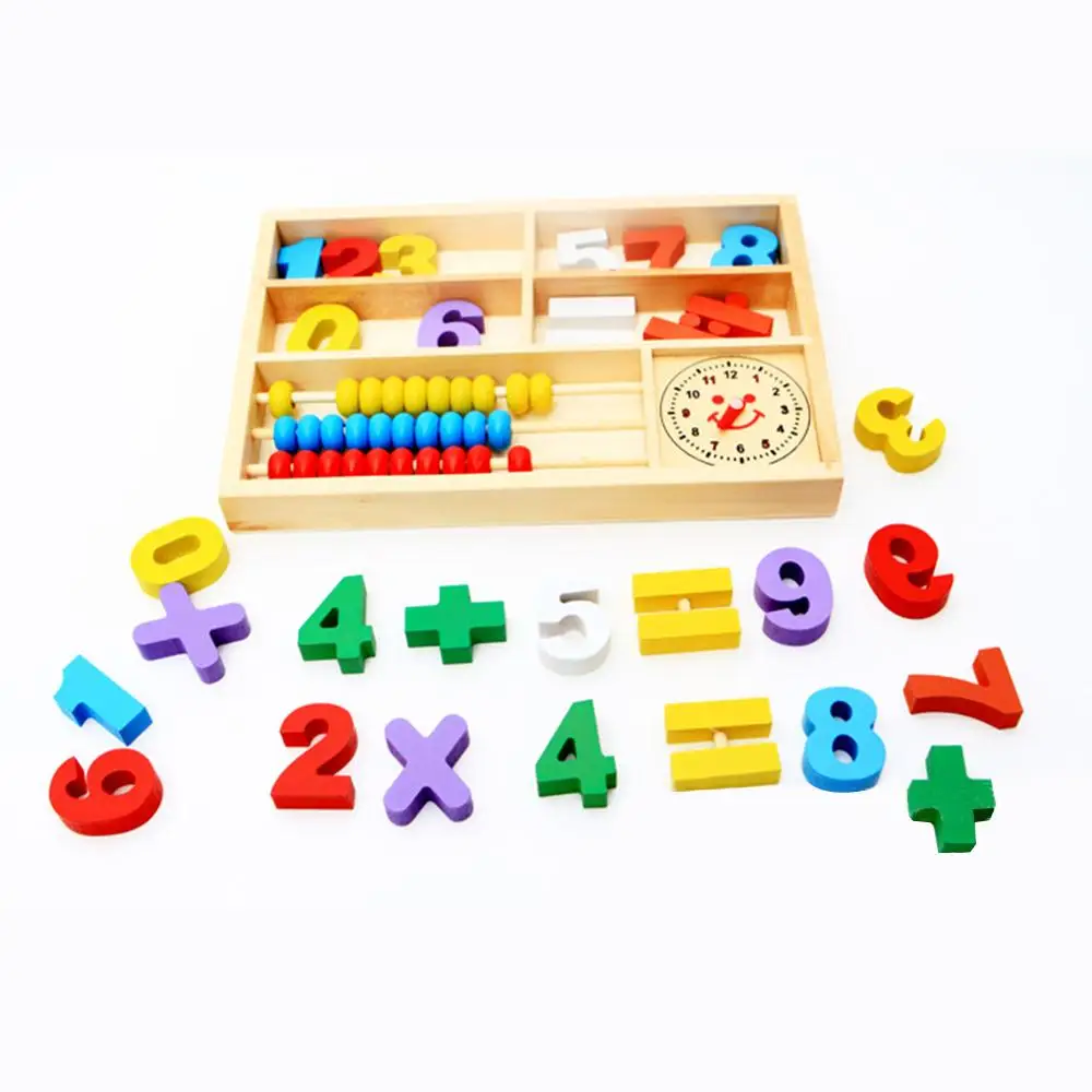 Деревянная головоломка для детей обучения математике коробка игрушки