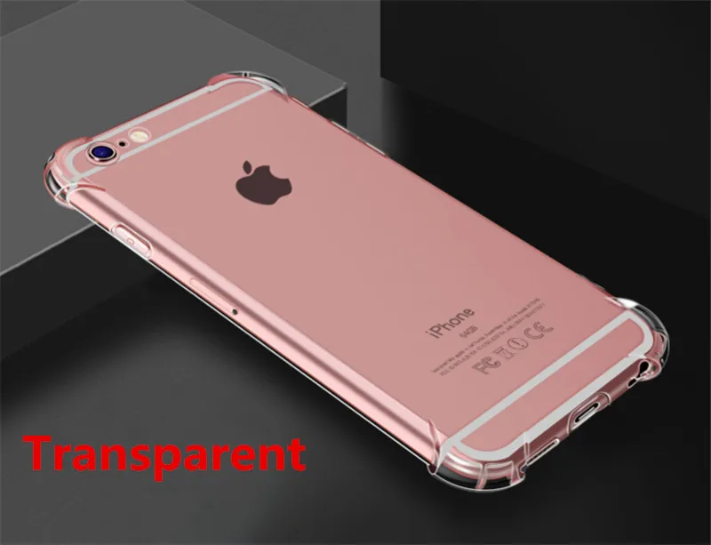 Прозрачный Супер Противоударный чистый мягкий чехол для iPhone 5 5S 6 7 8 Plus 6splus 8 Plus X XR XS 11 Pro MAX силиконовый роскошный чехол для задней панели сотового телефона - Цвет: Прозрачный