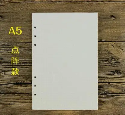 A5 Dot A5/A6 черная и Wahite спираль блокнот наполнитель бумага для Filofax Диарио планировщик внутренние страницы сменного переплета книжная бумага - Цвет: A5 Dot