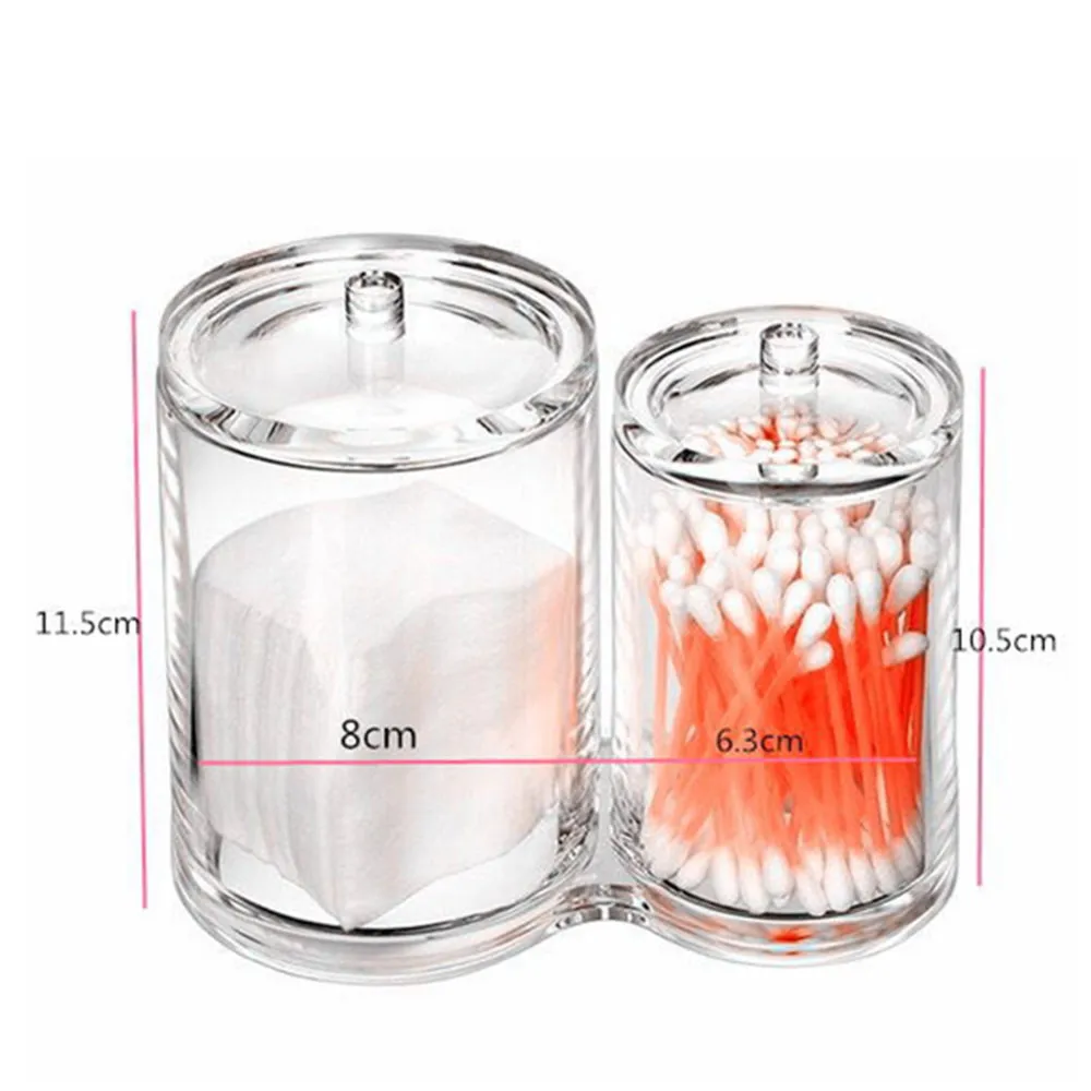 Макияж Организатор Акриловые ватные палочки колодки контейнер коробка для