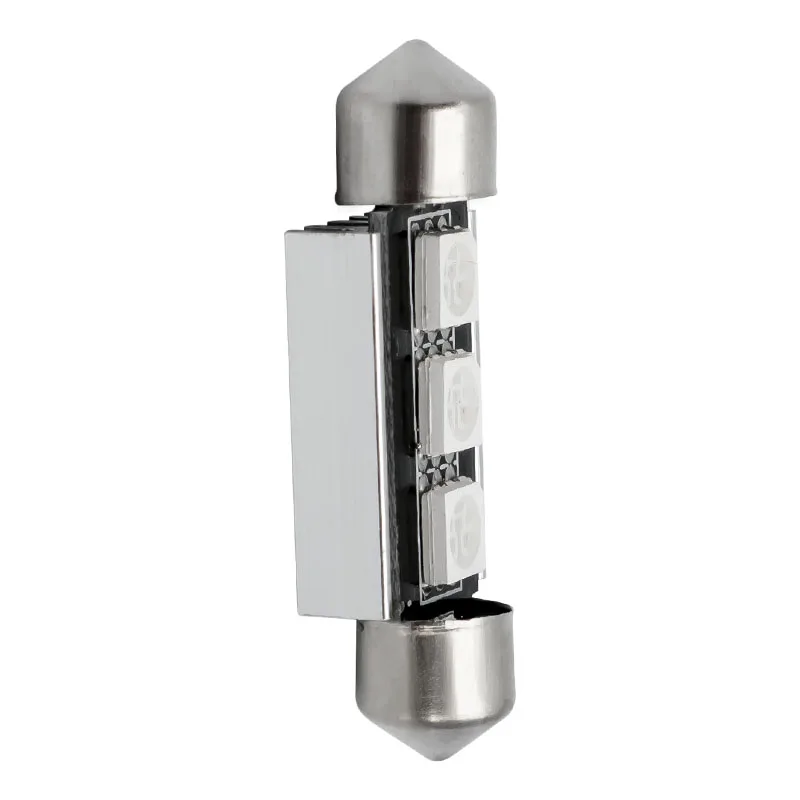 4 шт. 39 мм 6418 C5W 3 SMD 5050 светодиодный белый/синий CANBUS безошибочный автомобильный