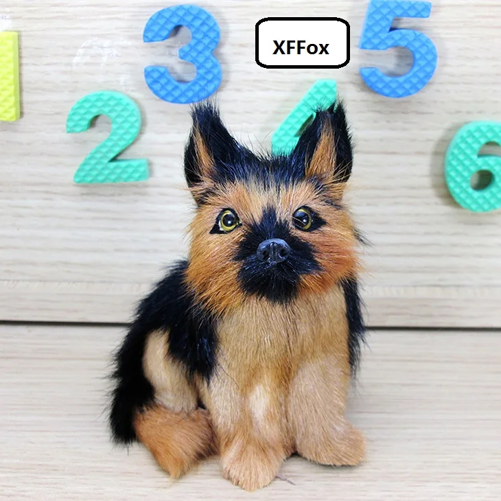 

cute real life sitting dog model plastic&furs wolfhound dog doll gift about 12x8x11cm xf1483
