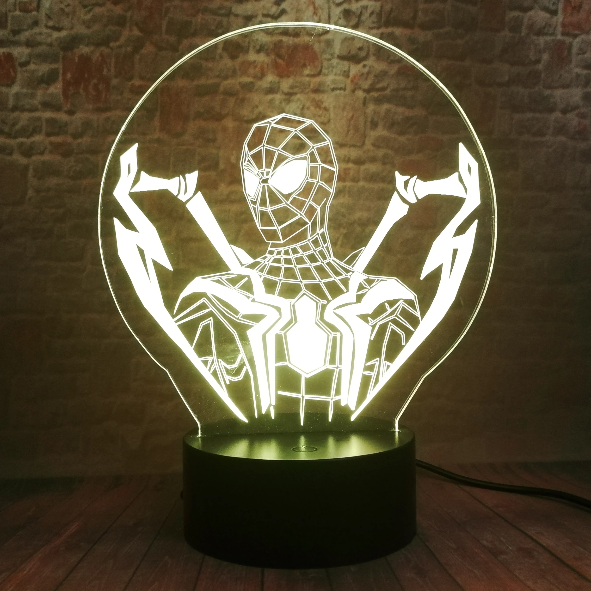 Крутые подарки для мальчиков 3D LED Marvel Ultimate лампа Человека паука ночник сенсорный 7