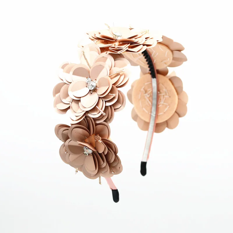 2022 Summer style sequence flower handmade full head headband girls hair accessories | Детская одежда и обувь