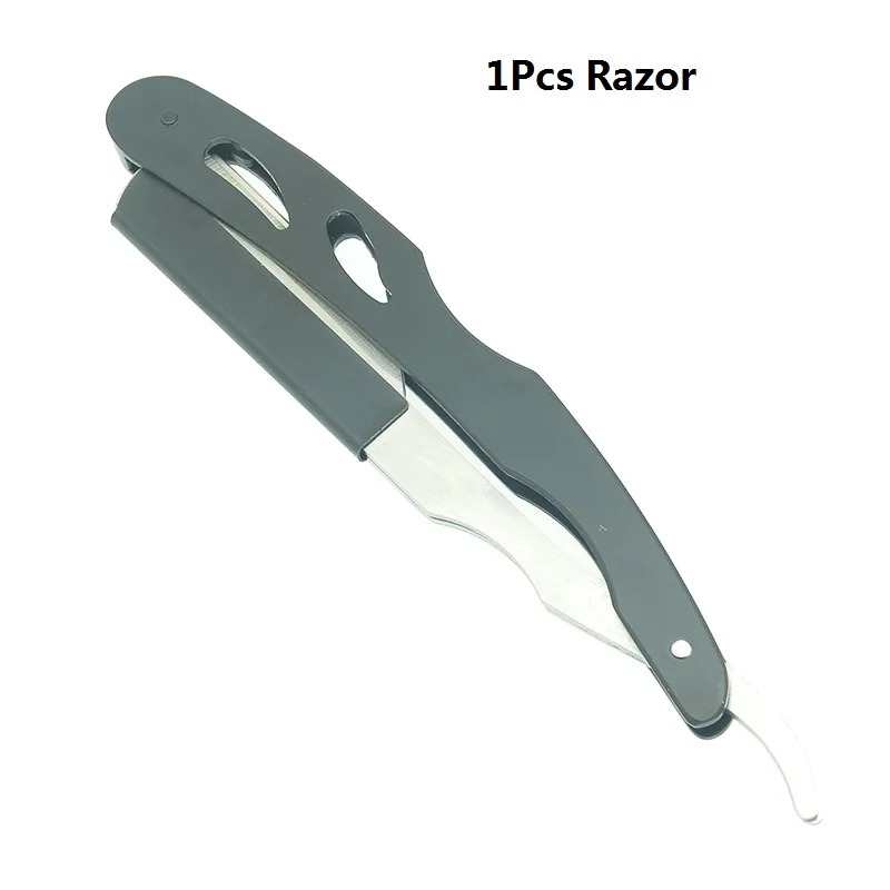 HC0012 1Pcs Razor 1 шт. мужские инструменты для бритья парикмахерские лезвия для волос античный черный складной нож для бритья из нержавеющей стали прямой бритвенный держатель HC0012 - Цвет: HC0012 1Pcs Razor