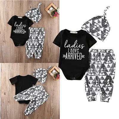 Autumn Newborn Infant Baby Boy Cotton Tops Romper Pants Legging Hat Outfits Children Clothes Set |