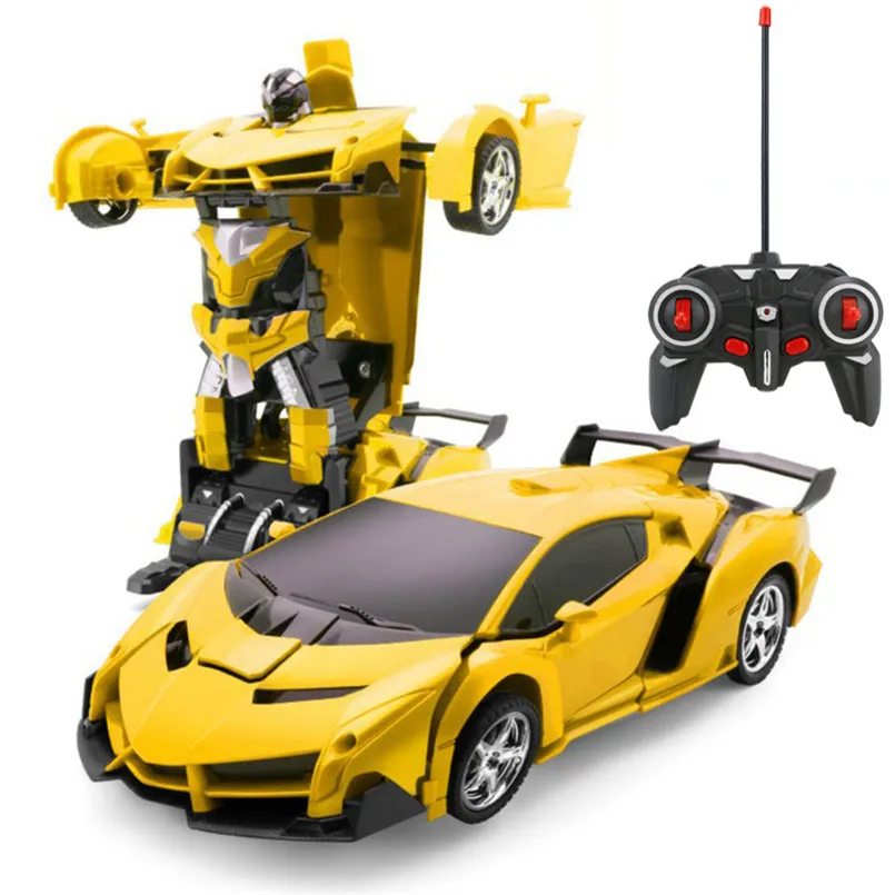 2 in 1 electric rc car transformation robots children boys toys outdoor remote control sports deformation car robots model toy free global shipping