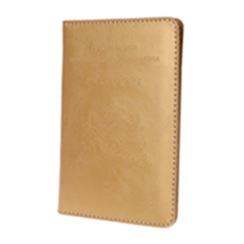 Золотой New Men Women Travel Leather Passport Card Cover Holder Case Protector Organizer Simple Design Casual Card Holder - Цвет: Золотой