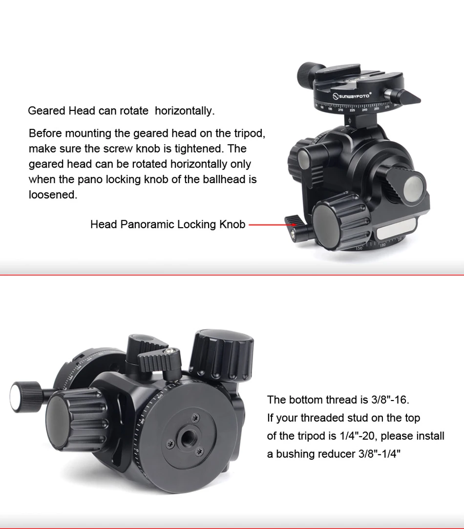 Sunwayfoto TS-E24 Наклонный кронштейн для объектива БЫСТРОРАЗЪЕМНАЯ пластина и GH-PRO Трипод с поворотной головкой