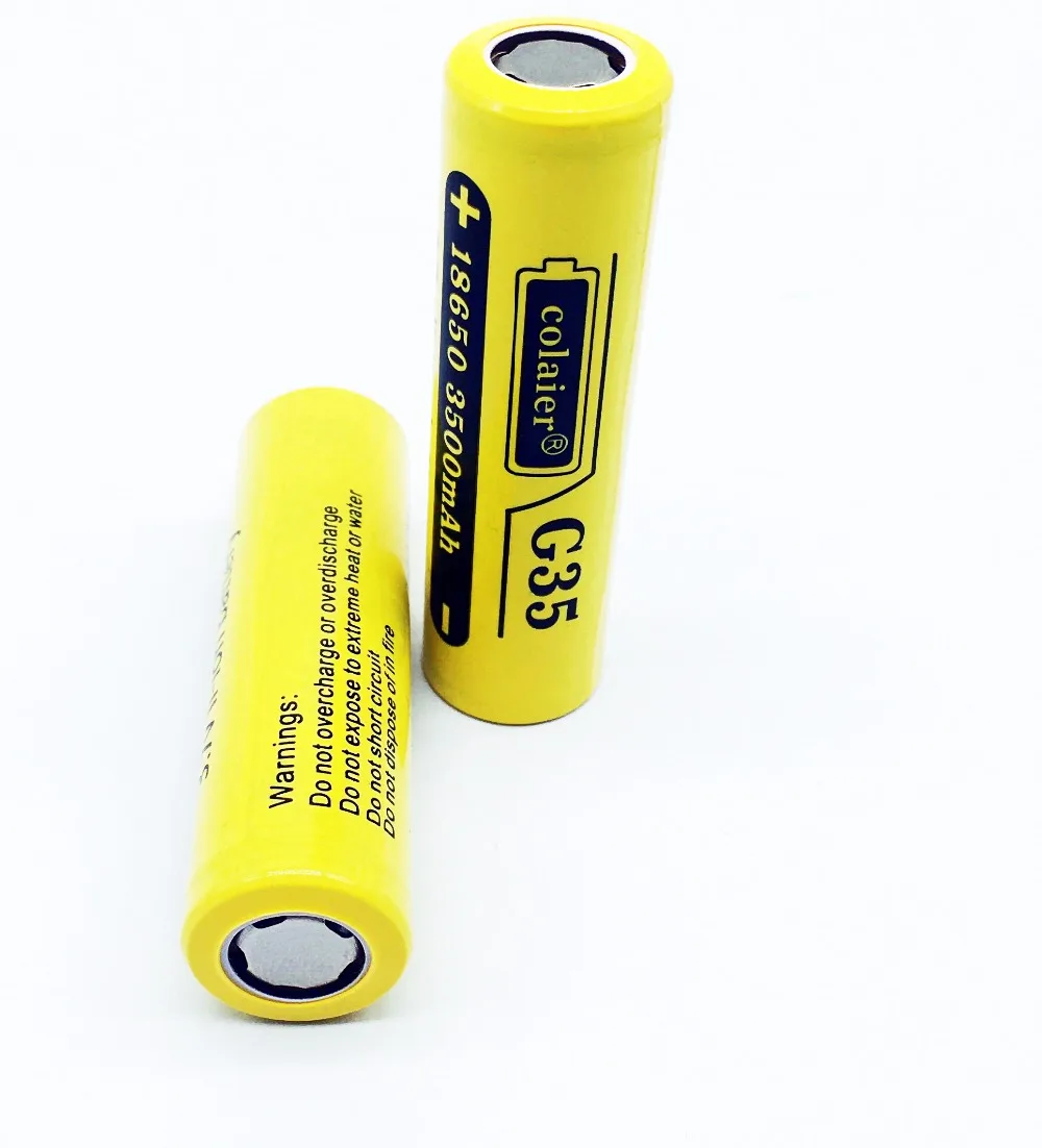 3 шт. литий ионные перезаряжаемые батарейки Colaier 18650 3400 мАч 3500 G35 7 в 20 А литиевая