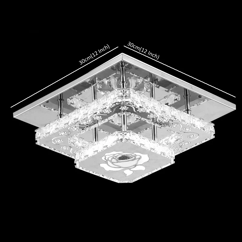 Светильник светодиодный потолочный 90 265 в L30 * W30 см|crystal ceiling lamp|ceiling lampmodern led |