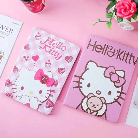 Роскошный ультра тонкий чехол-подставка hello kitty для ipad 2 3 4 air1 2, чехол с функцией автоматического сна и пробуждения, чехол для mini12345 для нового ipad 9,7