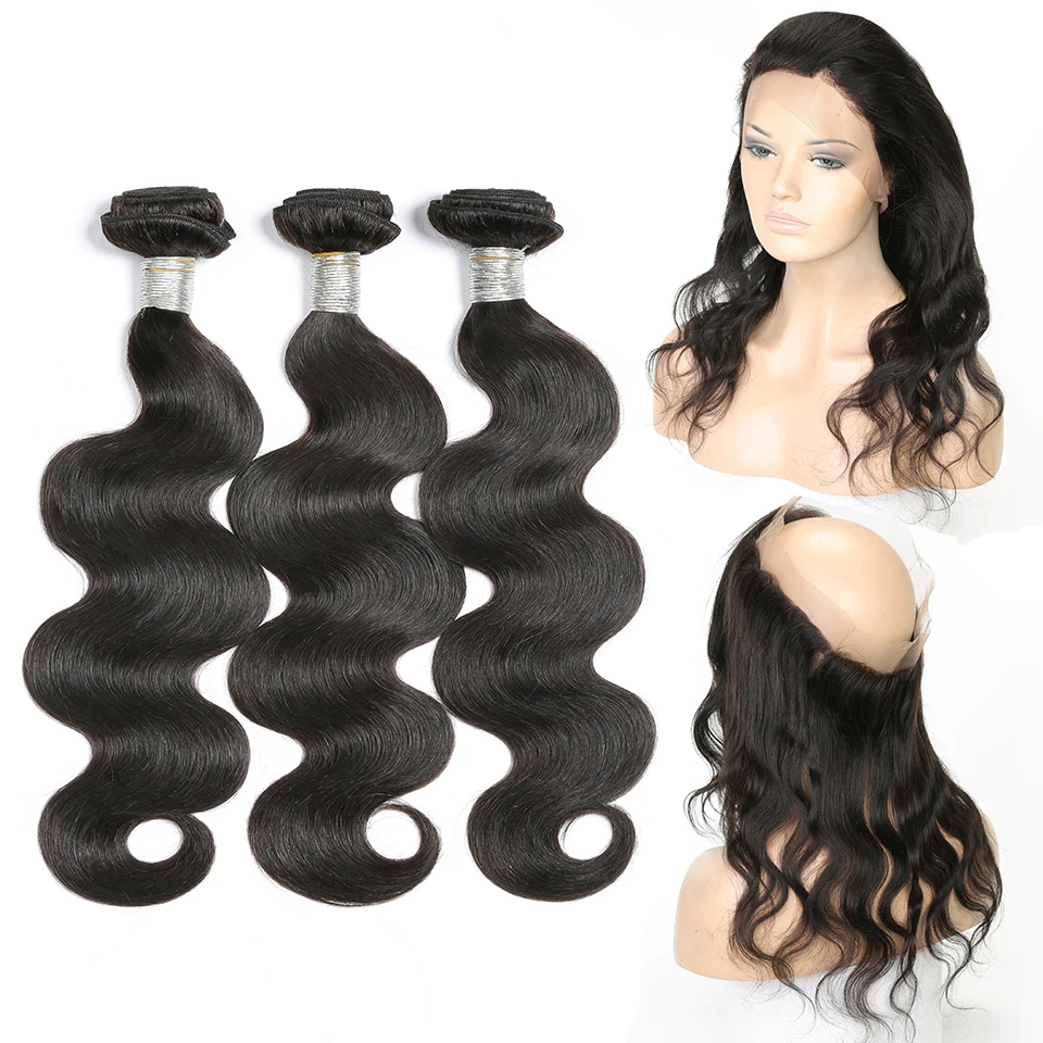 Lumiere волосы перуанские не Remy человеческие 3 пряди с 360 фронтальным естественным