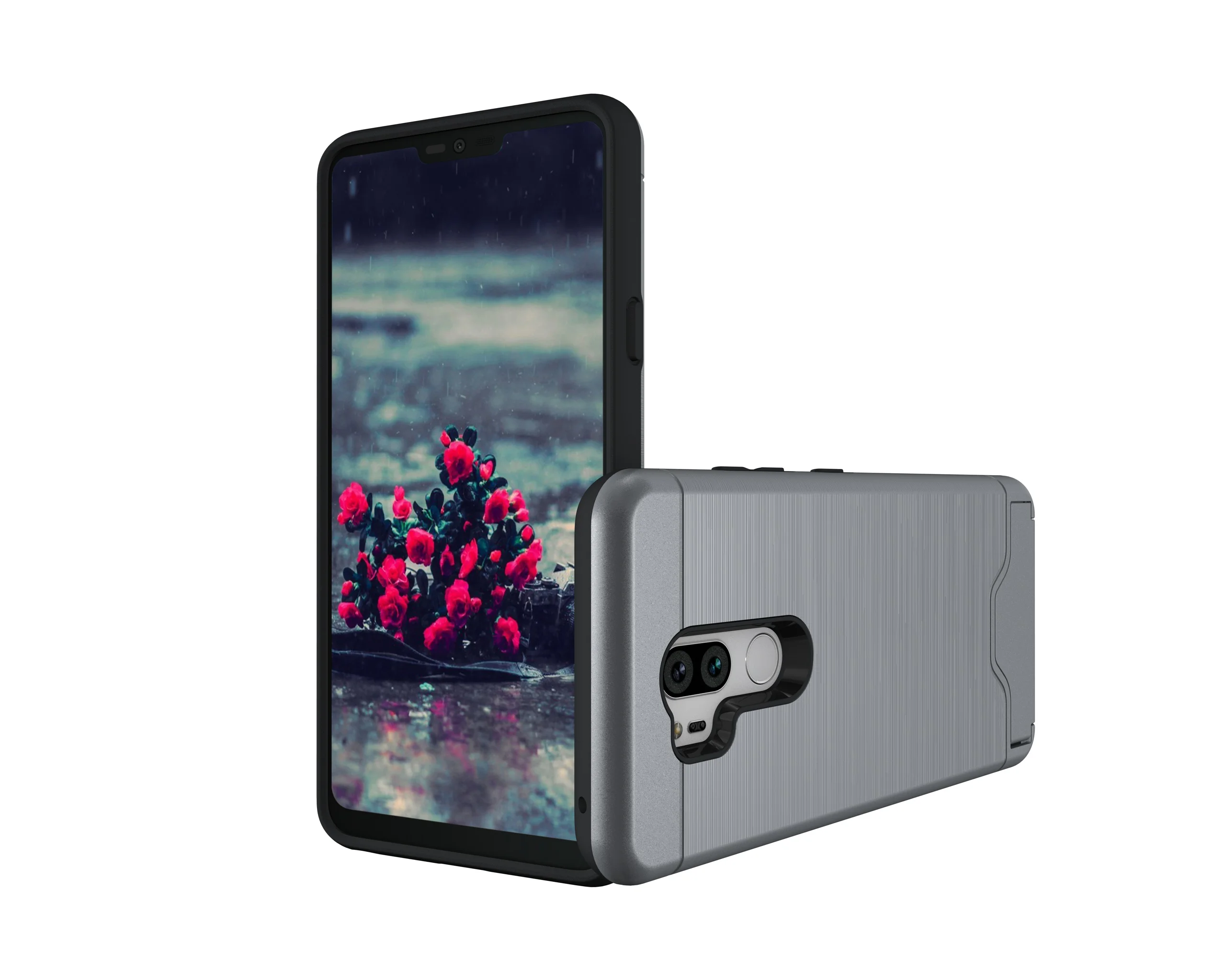Гибридный чехол для хранения карт Стенд двойного назначения Mobile Shell TPU + PC