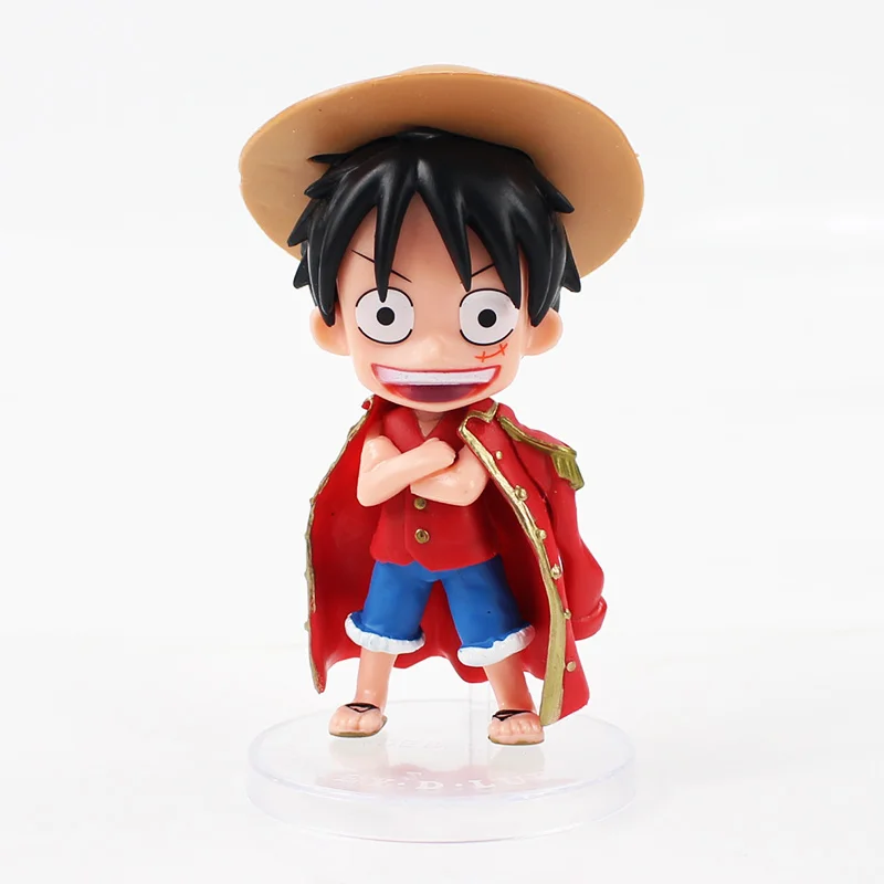 3 шт./лот 10 см Monkey D Luffy New World Q Version мини ПВХ экшн-фигурка Аниме Модель Коллекционная