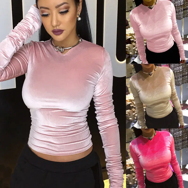 2018 новая популярная сексуальная модная женская блузка с длинным рукавом
