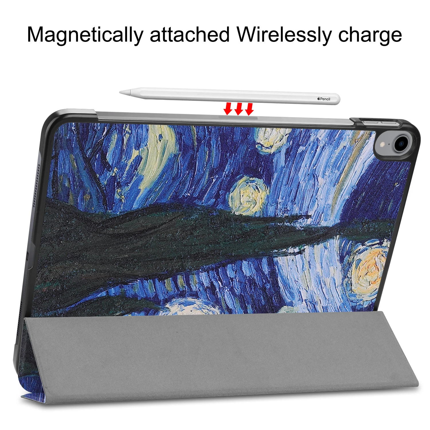Case for IPad Pro 11'' 2018 PU Leather PC Back Ultra Slim Smart Cover Print A1979 + Gift | Компьютеры и офис
